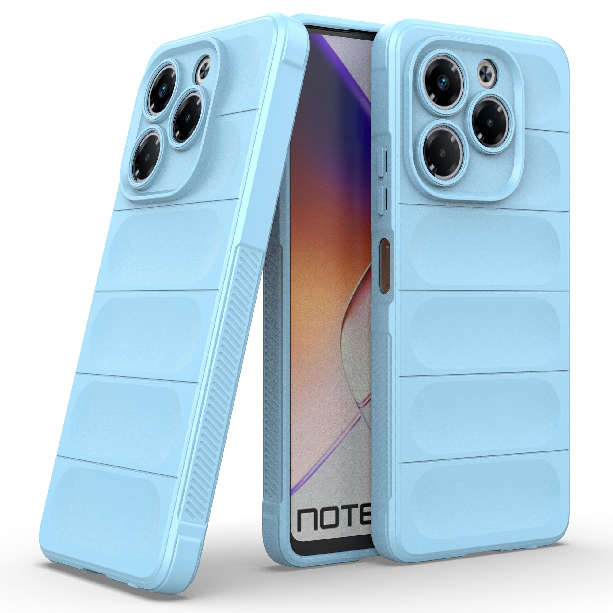 

For Infinix Note 40X 5G Case Anti-Drop Soft TPU Rugged Phone Back Cover Baby Blue