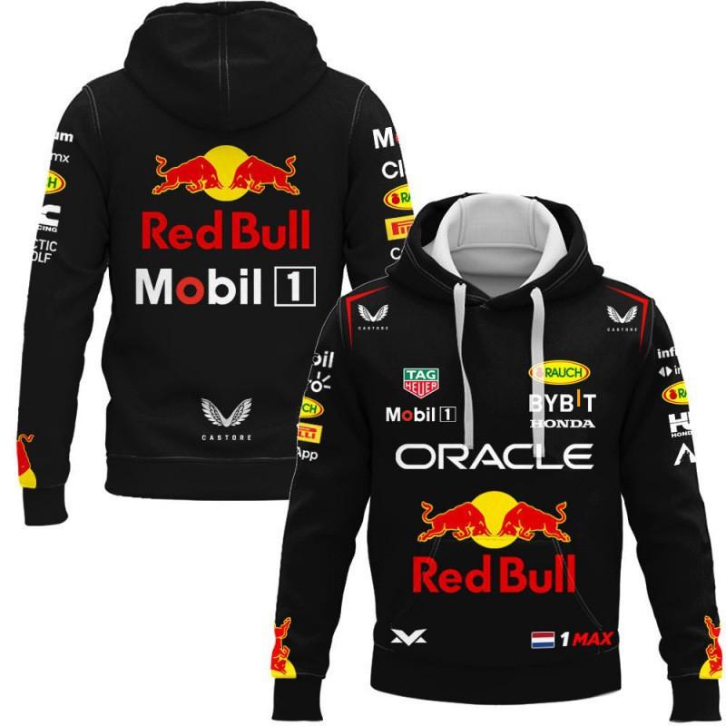 American High Street Men's Autumn Racing and Motorcycle Wear, Red Bull Niche Style, Versatile Top, New Printed Long-sleeved Style