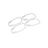 Car Inner Door Handle Bowl Trim Frame 2004-2010 Aluminum For BMW 5 Series Silver