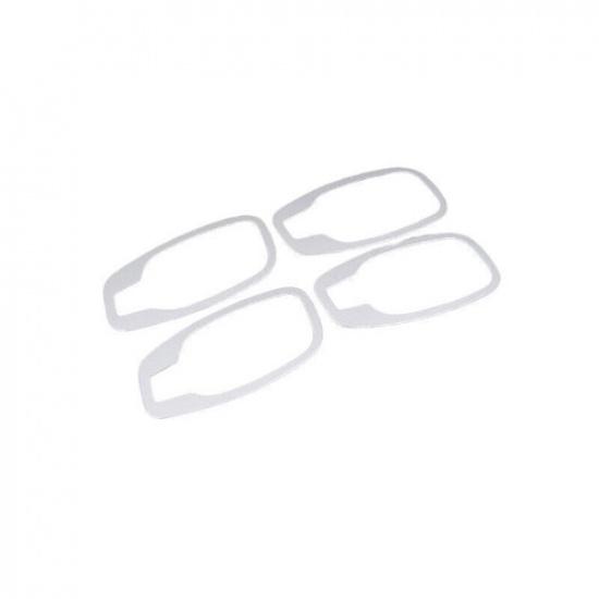 Car Inner Door Handle Bowl Trim Frame 2004-2010 Aluminum For BMW 5 Series Silver