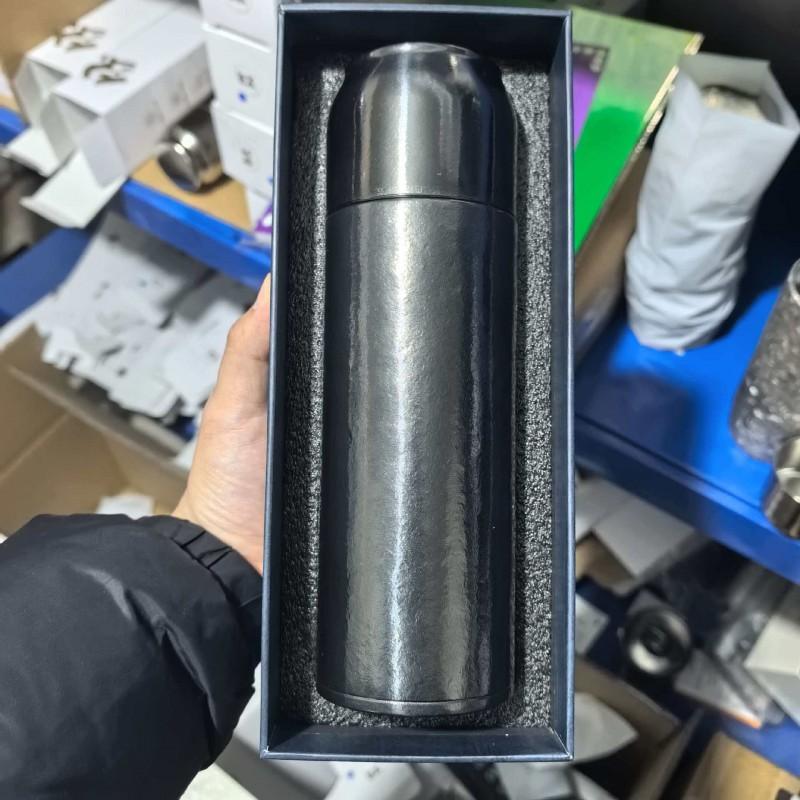 Premium Pure Titanium Vacuum Insulated Travel Mug With Temperature Display Tea Infuser Office Outdoor Business Gift
