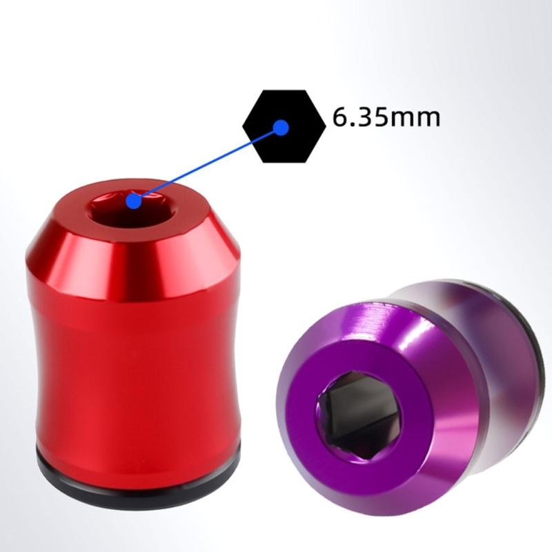 Solid Aluminum Magnetic Bit Holders with Quick Demagnetization Suitable with Most Driver Tool Enhancing Grip Design