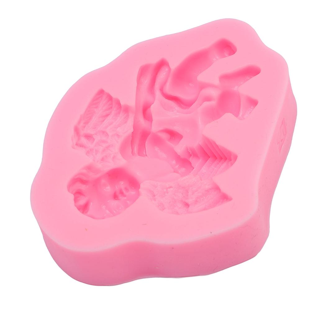 Fondant Chocolate Model Angel Shaped Soft Elastic Silicone Chocolate Candy Decorating Model for Baking Cake Making