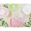 Iwasaki Kogyo Smart Flap & Lox Microwave-Safe Food Storage Container, Square, White, 900ml (L), Made In Japan, A-2162W1