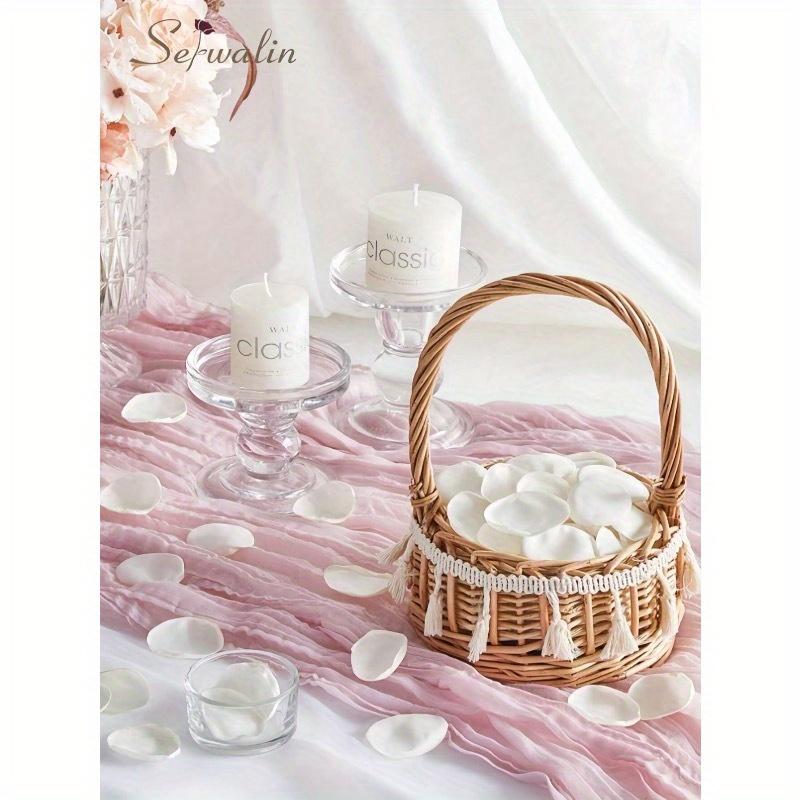 50/100/300/500Pcs Per Pack Artificial Silk Rose Petals White Petals, Suitable For Weddings, Parties, New Year Gift Giving, Valentine's Day