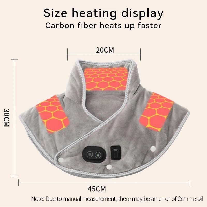 Electric Heating shoulder Neck Pad Massager Portable Cervical Brace Wrap Thermal Compress Relieve Pain & Fatigue Back Brace Tool