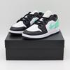 553560-131 GS Air Jordan 1 Low White Green Glow Black