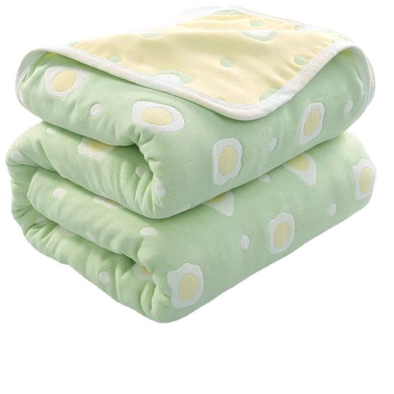 Soft Pure Cotton Gauze Quilt: Baby Swaddle, Stroller & Sofa Blanket