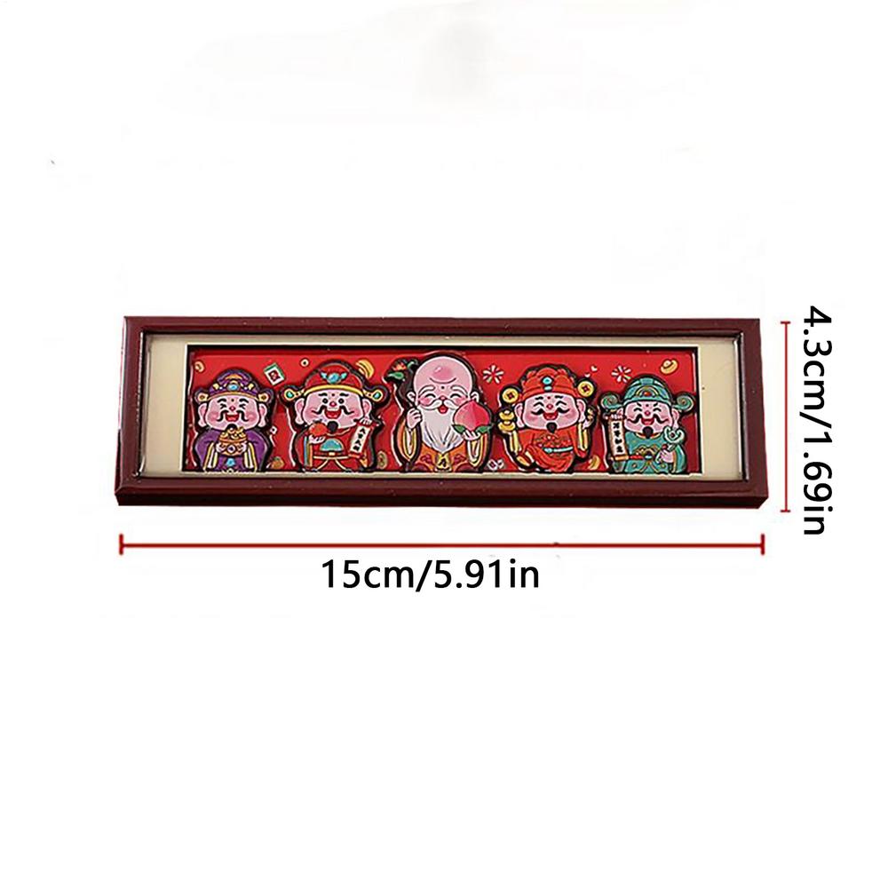 Fridge Magnet God Of Wealth Theme Couple Design God Of Wealth Magnets for Refrigerator for Home Locker Car Metal Plates