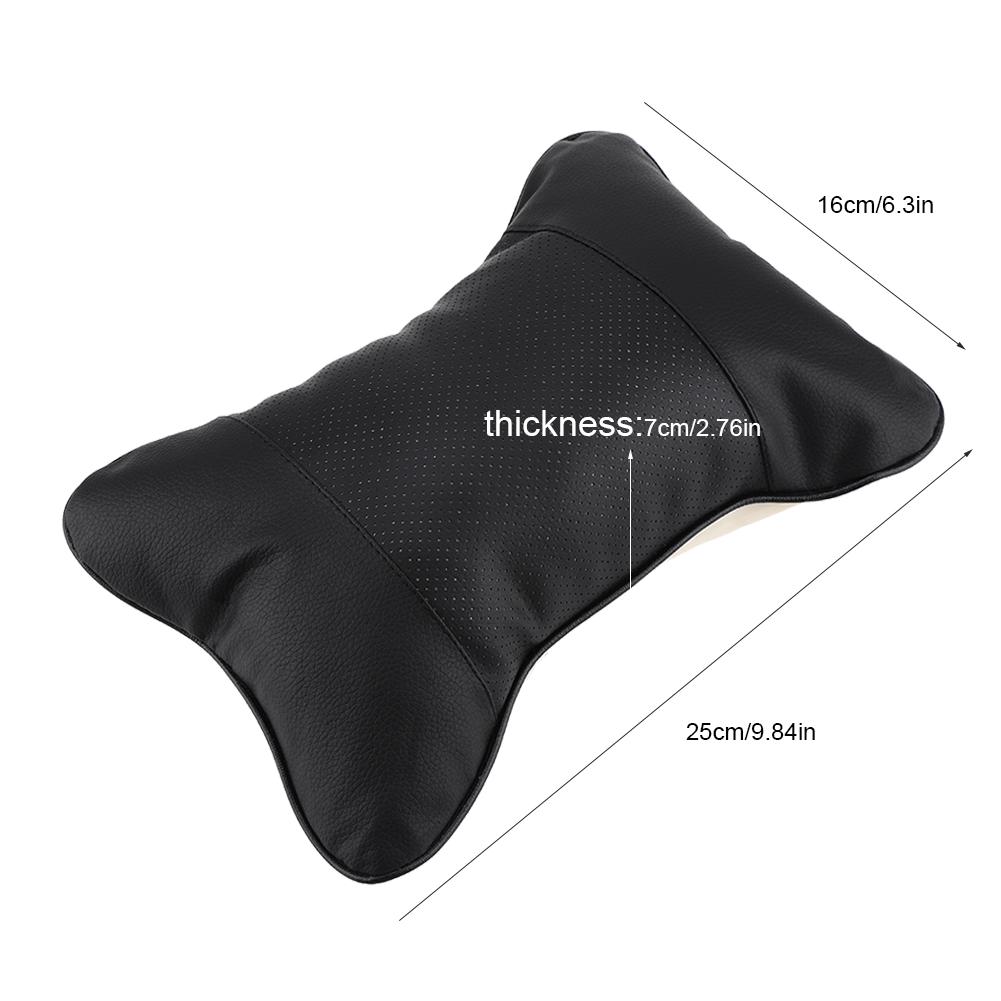 1Pc Soft Auto Car St Hdrest Pillow Brthable Hd Neck Support Cushion Pad(Beige)