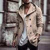 Men's New Winter Style Fashion  Hat And Wool Overcoat Comfortable Warm Coat