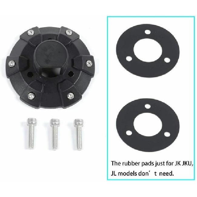 Fit Wrangler Radio Antenna Base Cover for Jeep Wrangler 2007+ JK JL Gladiator JT