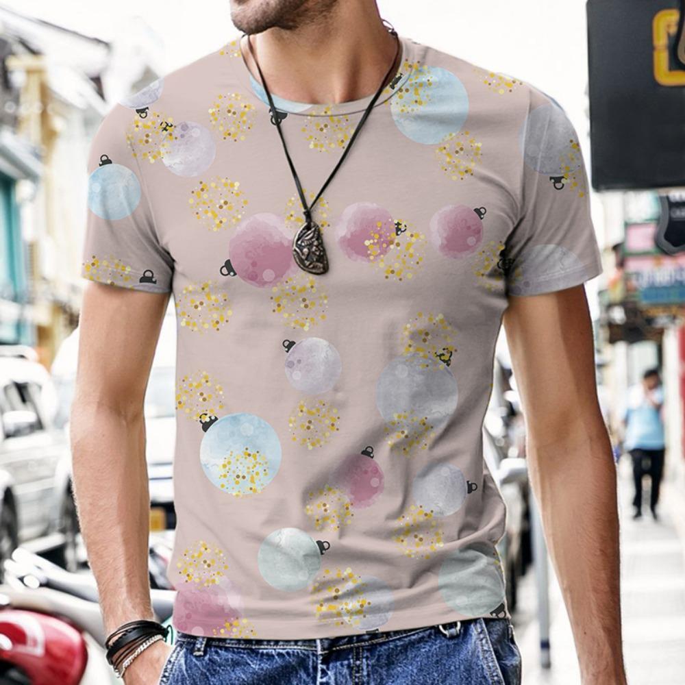 Men s Abstract Painting Series 2026 New Loose T-Shirt Fashionable Popular Menswear Clothing M