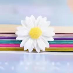 8mm & 13mm Beautifully Colored Flatback Daisy Flower Resin Cabochon Artificial Style for Earring Making or Souvenir Use