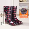Water Shoes Rain Shoes Female Adult Tall Rain Boots Water Boots Velvet Warm Fashion Non-slip Waterproof Work Shoes Long Tube Cotton
