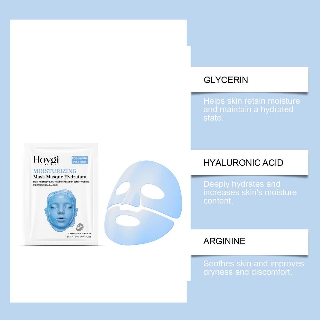 HOYGI Brightening & Moisturizing Mask - Gentle, Comfortable, Skin-Fitting, Delicate, Elastic, Smooth, Radiant, Soft Skin