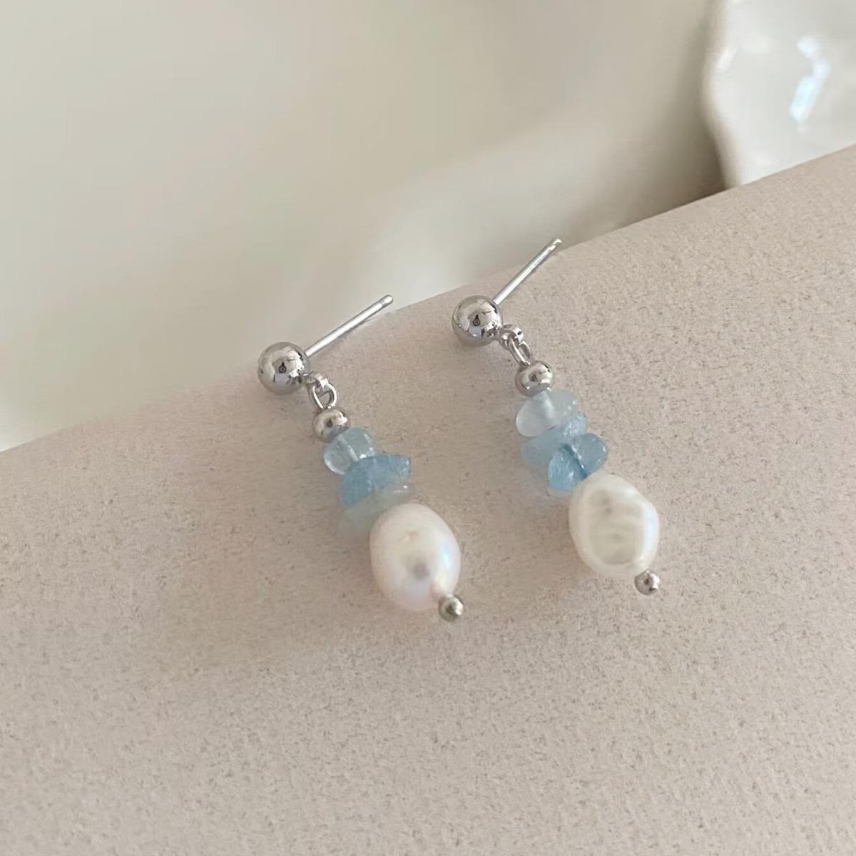 Forest-Inspired Freshwater Pearl Tassel Earrings - Elegant, Sweet, and Simple Stud Jewelry