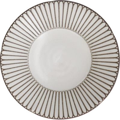 Minoyaki lėkštė, makaronų lėkštė, kario lėkštė, apytiksl.. 22 x 4 cm, Galima plauti indaplovėje, Galima naudoti mikrobangų krosnelėje, Šviečiantys milteliai, Pagaminta Japonijoje 132-0712