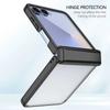 Electroplated Transparent Phone Case for Samsung Galaxy Z Flip 7 FE 6 5 4 3Flip7 Flip6 Hinge Shockproof Protective Cover