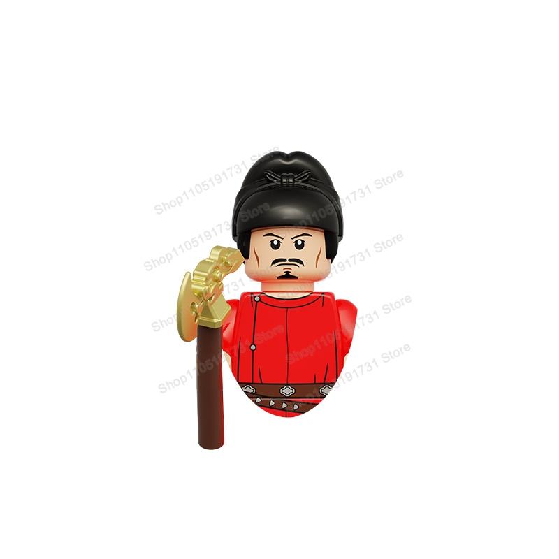 MOC Chinese Soldier Figures Building Blocks Shangzhou Dynasty Qin Dynasty Castle Warrior Knights Army Accessories Bricks Toys