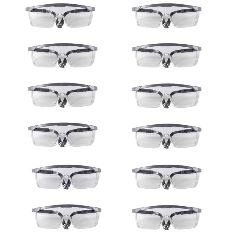 Set of 12 Safety Goggles for Lab Garden Industry Nice Visual Eye Protections For Multiple Occupational Use