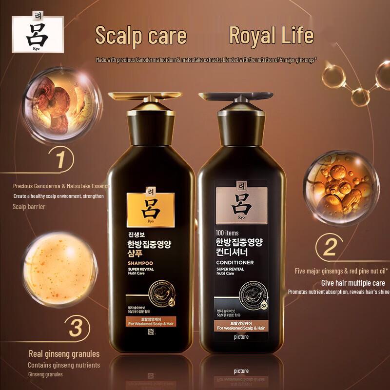 Ryo Ginseng Anti-Aging Revitalizing Shampoo & Conditioner Set