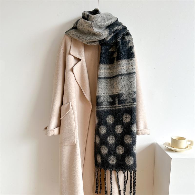 New  Cashmere Scarf Shawl Thicked  Warm Blanket Long Tassels Soft Shawls Neck Wraps Pashmina Scarves Ladies' Luxury Scarf