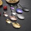 Stainless Steel Service Tableware Curved Handle Spoon Hotel Golden Independent Dining Curved Hotel Supplies Spoon