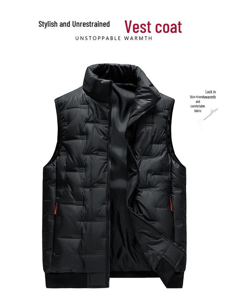 Men's Urban Plus Size Warm Vest - Fashionable European & American Style