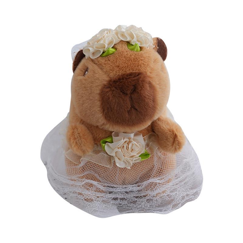 Lovers Soft Capybara Plush Doll Keychain Pendant For Backpack And Car Decor