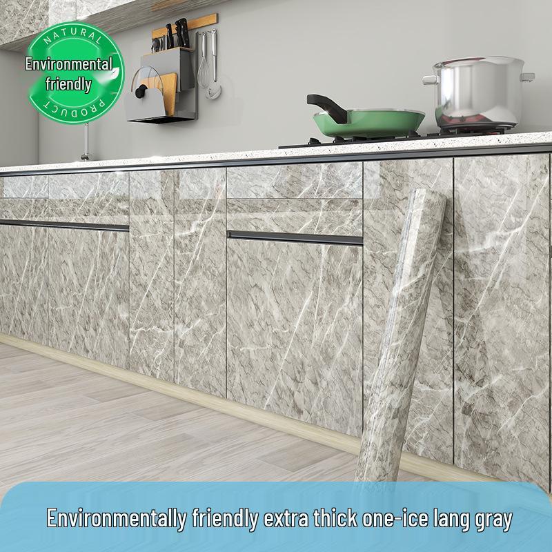 Waterproof Marble-Style Self-Adhesive Kitchen Sticker for Cabinets and Furniture