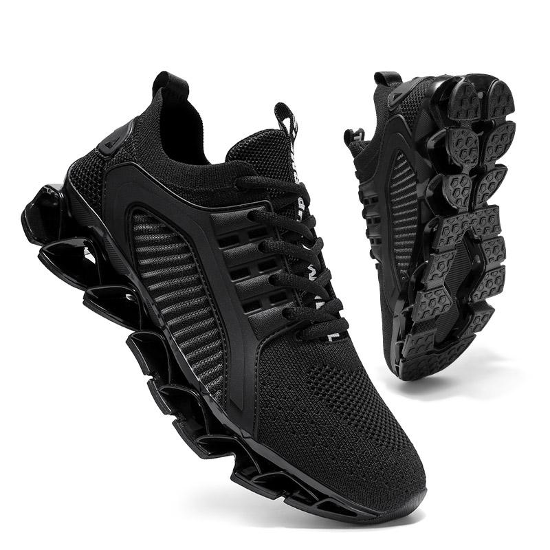 Men'S Breathable Mesh Running Shoes Blade Sole Sneakers Lightweight Non-Slip Sports Shoes For Gym Walking Casual Wear