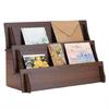 Space Saving Wood Card Holder With Tiers Shelves To Keep Your Desk Organized