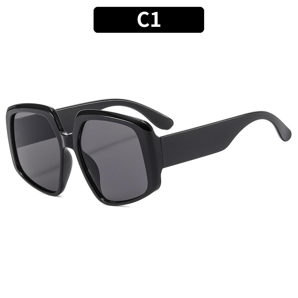 Jiuling Eyewear 2023 Fashion Vintage Retro Rectangle Sunglasses Irregular Shade Large square Frame Sunglasses