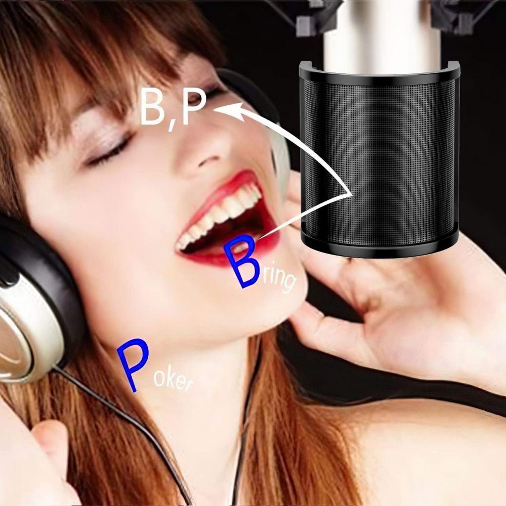 Shockproof Microphone Pop Filter U Shape Pop Net Shield Cover Microphone Windscreen Mask  KTV