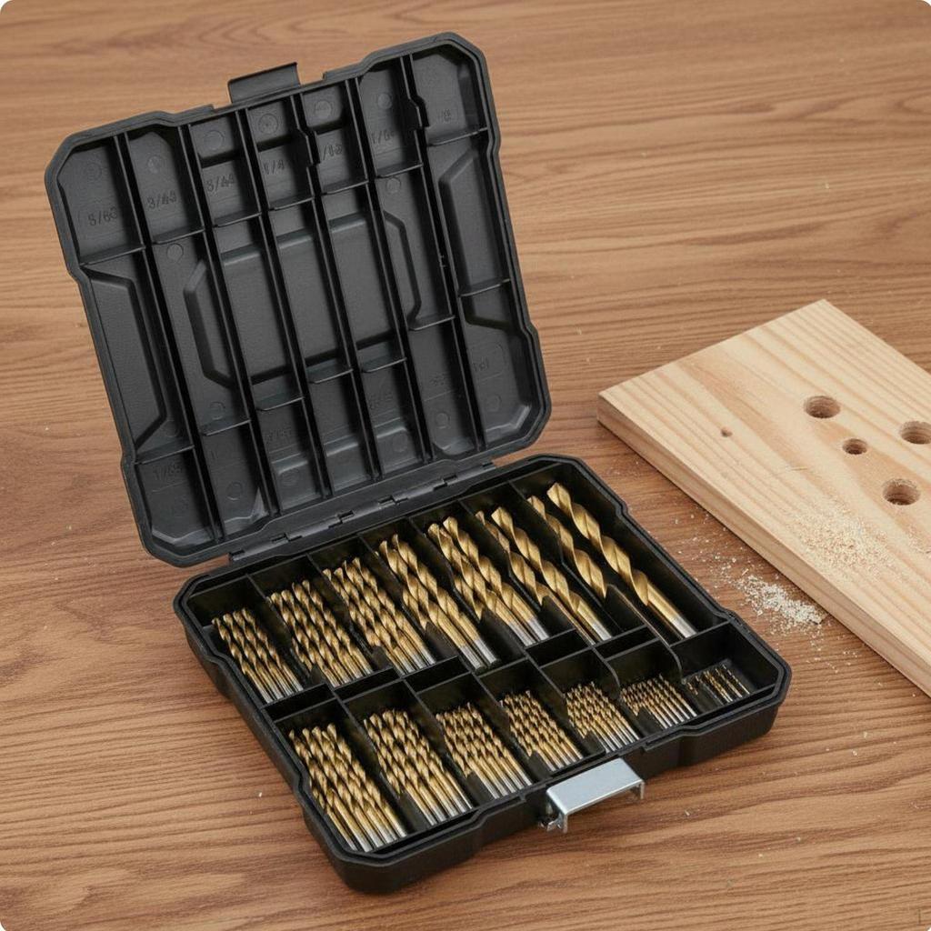 99 Pieces Boring Tool Set Various Sizes Twist bit Kit High Hardness Power Accessory for