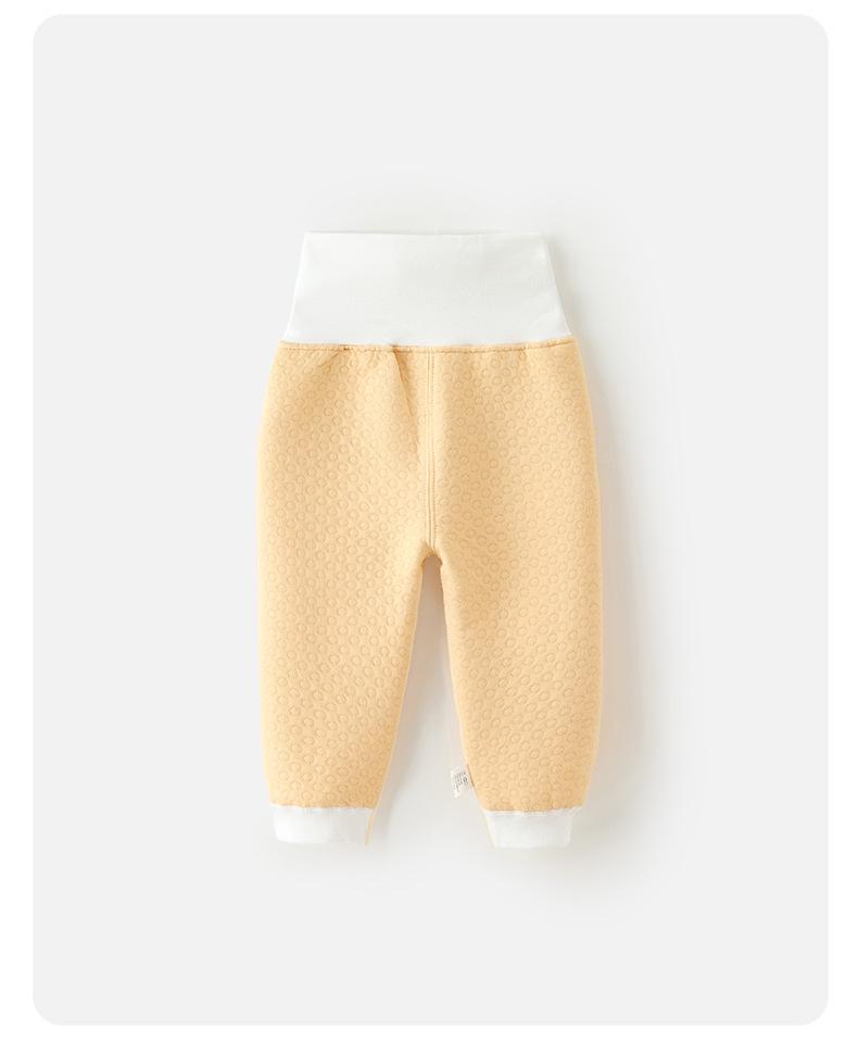 Baby Hochbund Gesteppte Warme Hose - Neugeborenes Herbst/Winter Baumwolle Einfarbig