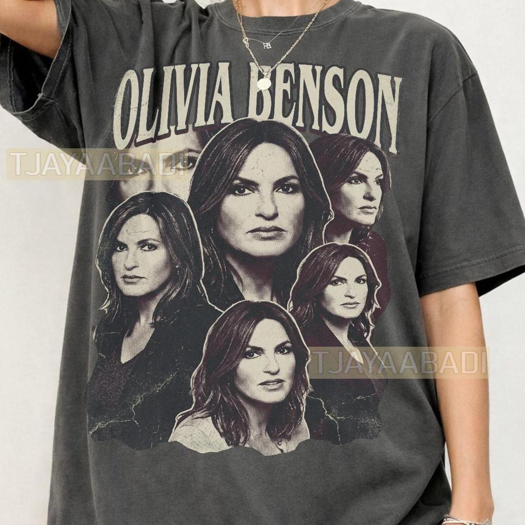 Olivia Benson Grafik-T-Shirt: 90er Retro Streetwear, Weiche Baumwolle (Unisex Passform)