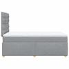 Vidaxl Letto Continentale Con Materasso, Grigio Chiaro, Tessuto 120X200 Cm