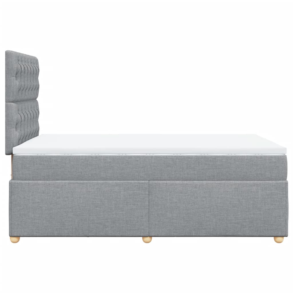 Vidaxl Letto Continentale Con Materasso, Grigio Chiaro, Tessuto 120X200 Cm