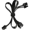 PCIE Cable for Corsair, 65CM 8 Pin To Dual 6+2 Pin PCIE Power Cable for Thermaltake, Male To Male GPU Cable for ARESGAME Modular Power Supply