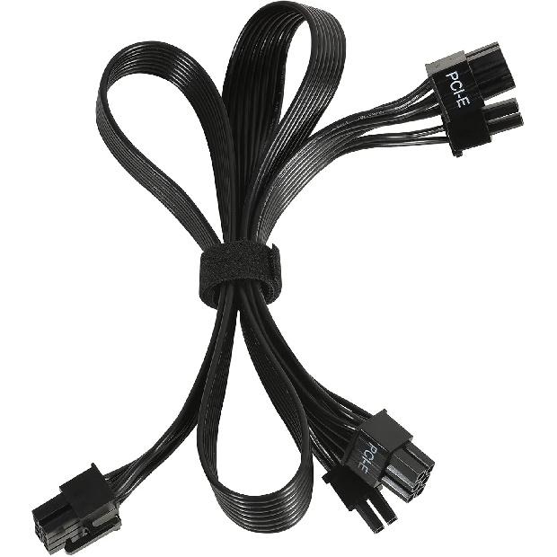 PCIE Cable for Corsair, 65CM 8 Pin To Dual 6+2 Pin PCIE Power Cable for Thermaltake, Male To Male GPU Cable for ARESGAME Modular Power Supply