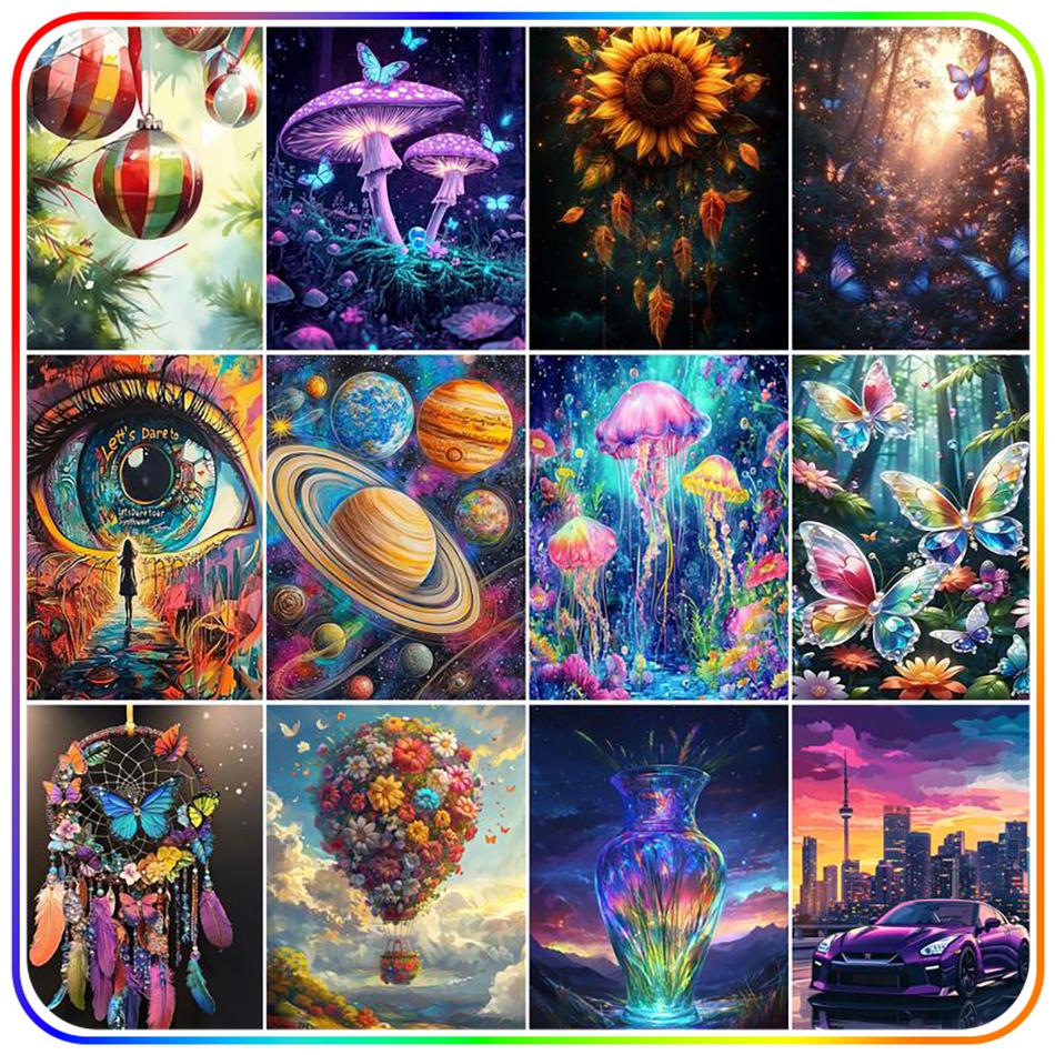 SDOYUNO-Diamond Painting Kits,Abstract object scenery,Drawings With Diamonds,Diamond Art Kit,Needle Arts Craft,5D Diamond Mosaic