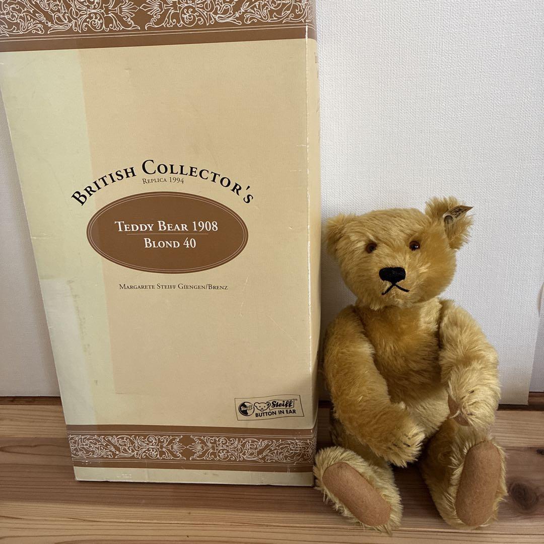 

[Б/У] Плюшевый мишка Steiff British Collectors Replica с коробкой