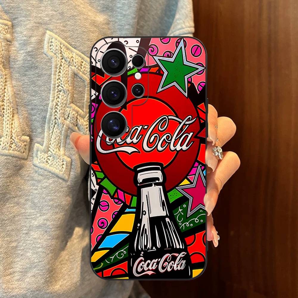 Hot C-Coca Drinks C-Cola Phone Case For Samsung S 24 Fe 25 Ultra Plus 20 Lite 21 30 22 23 24 22 Ultra 5G Fundas