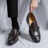 Fashion 2024 Italian Dress Shoes Men Wedding Party Shoes High Quality Casual Loafer Male Designer Flat Shoes Zapatos Hombre Plus Size 46