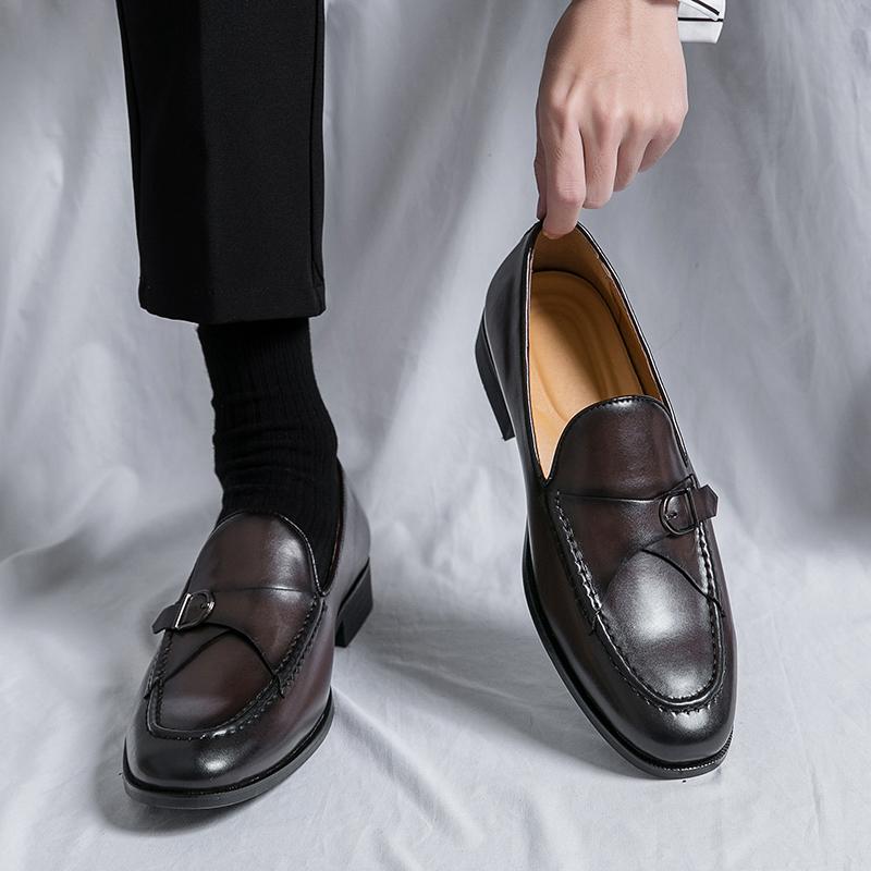Fashion 2024 Italian Dress Shoes Men Wedding Party Shoes High Quality Casual Loafer Male Designer Flat Shoes Zapatos Hombre Plus Size 46