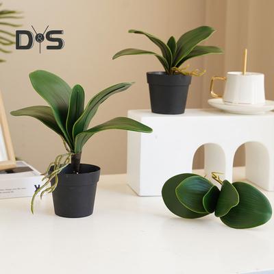Clear Texture Artificial Plant No Watering Vivid Fake Phalaenopsis Orchid Leaves