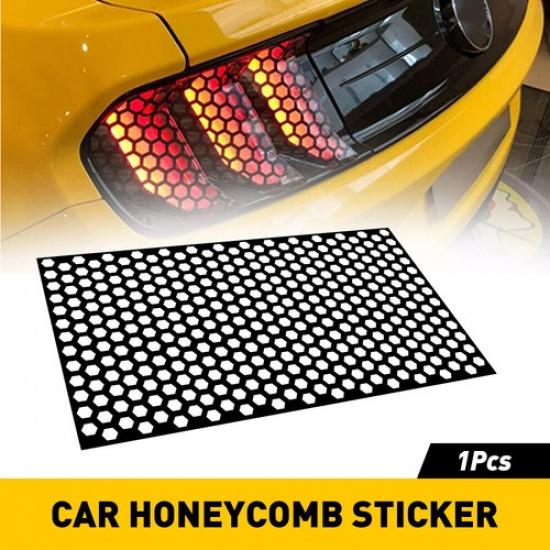 

Car Rear Tail Light Cover Black Honeycomb Tail-lamp Sticker Decal Accessories EA