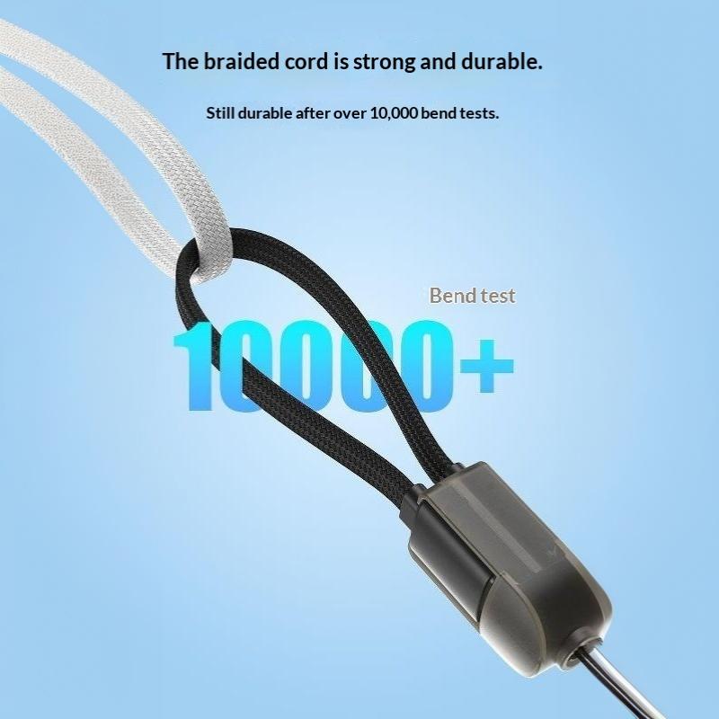 Multifunctional PD 60W Type C Fast Charging Short Cable Portable TPE Material Cord for Home Travel Student Use